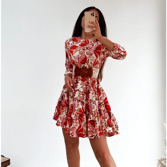 ZARA BLOGGER FAVE!!! Mini Dress with Ruffled Hem NWT LAST ONE!!! - Picture 9 of 16